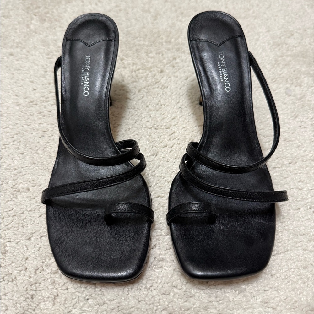 Tony Bianco Strappy Black Heels